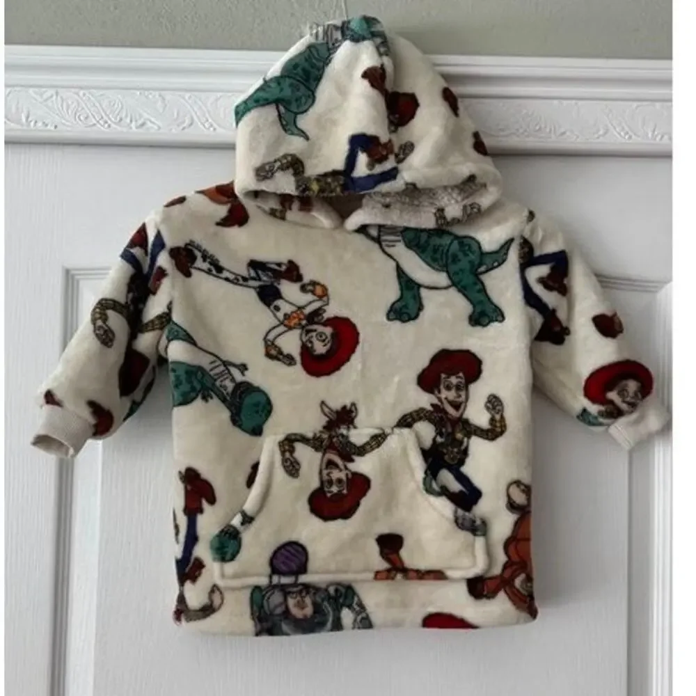 Disney Pixar Toy Story Toddler Sherpa Fleece Hoodie Pullover Woody Buzz Rex 2T